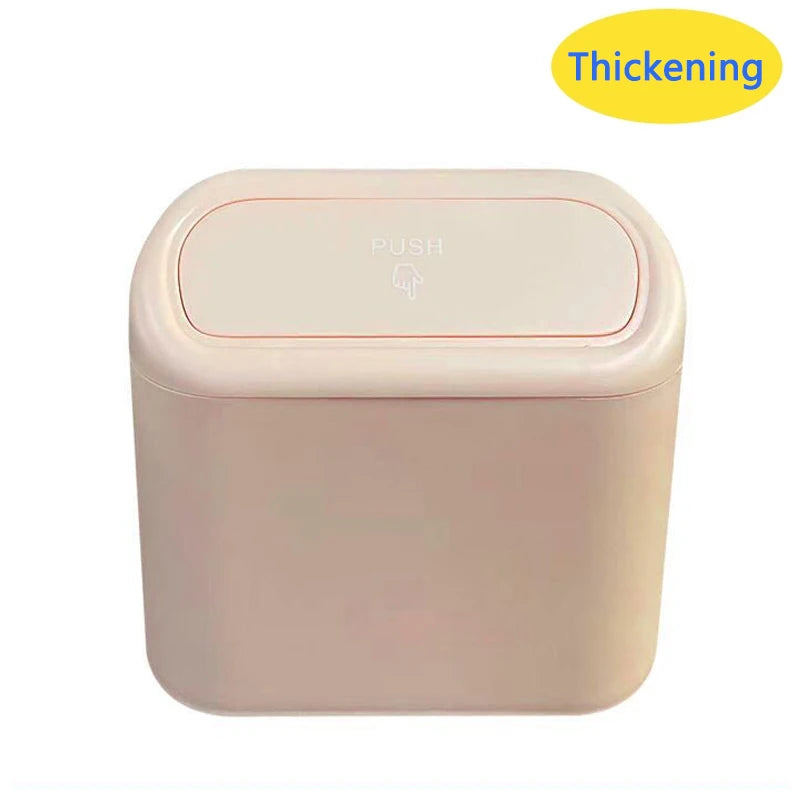 Portable Hanging Mini Car Trash Can,Wastebasket Trash Can with Lid, for Car Office Home,Auto Storage Bin Accessories