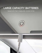 Car Interior Mirrors Sun Visor Plate LED HD Makeup Mirror for Girls Women Rechargeable Fill Light Universal Thin Vanity Mirror