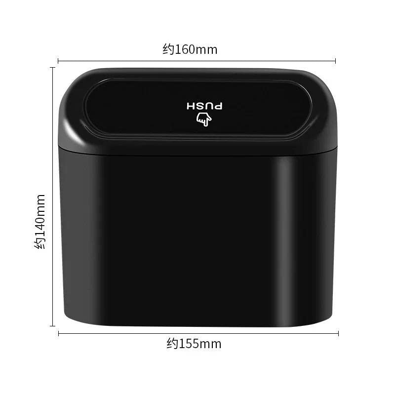Portable Hanging Mini Car Trash Can,Wastebasket Trash Can with Lid, for Car Office Home,Auto Storage Bin Accessories